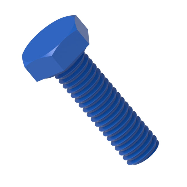 PTFE Coated Teflon Stainless Steel Hexagon Bolts Blue