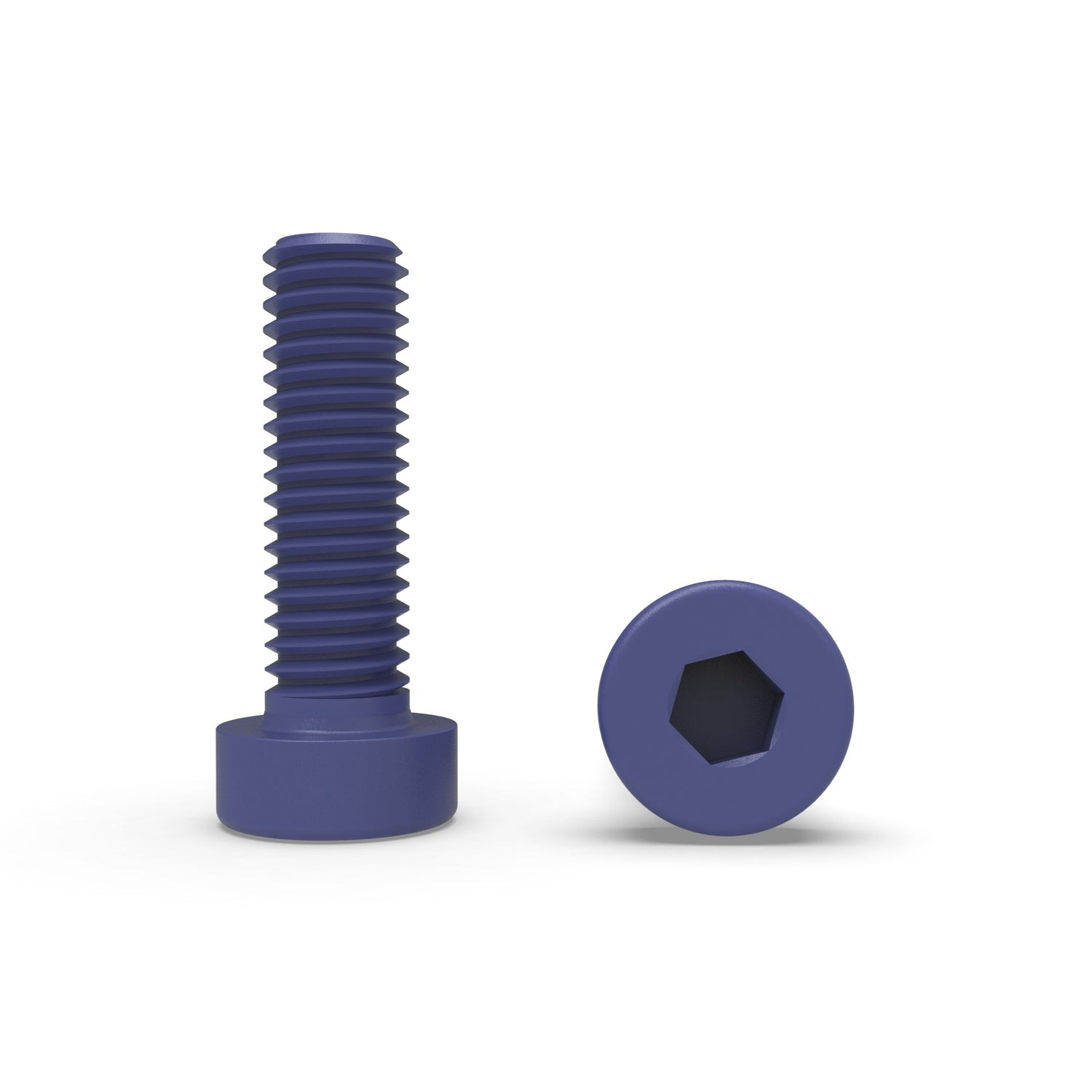 PTFE/Teflon Coated A2-70 Stainless Steel Low Hex Socket-Cylinder Head Cap Screws - DIN 7984