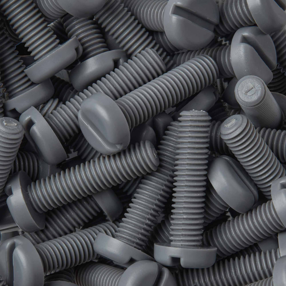 PVC Pan Head Screws - Slotted - DIN 7985