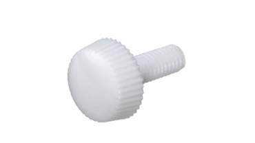 Polycarbonate Thumb Screw (White) - High Performance Polymer-Plastic Fastener Components